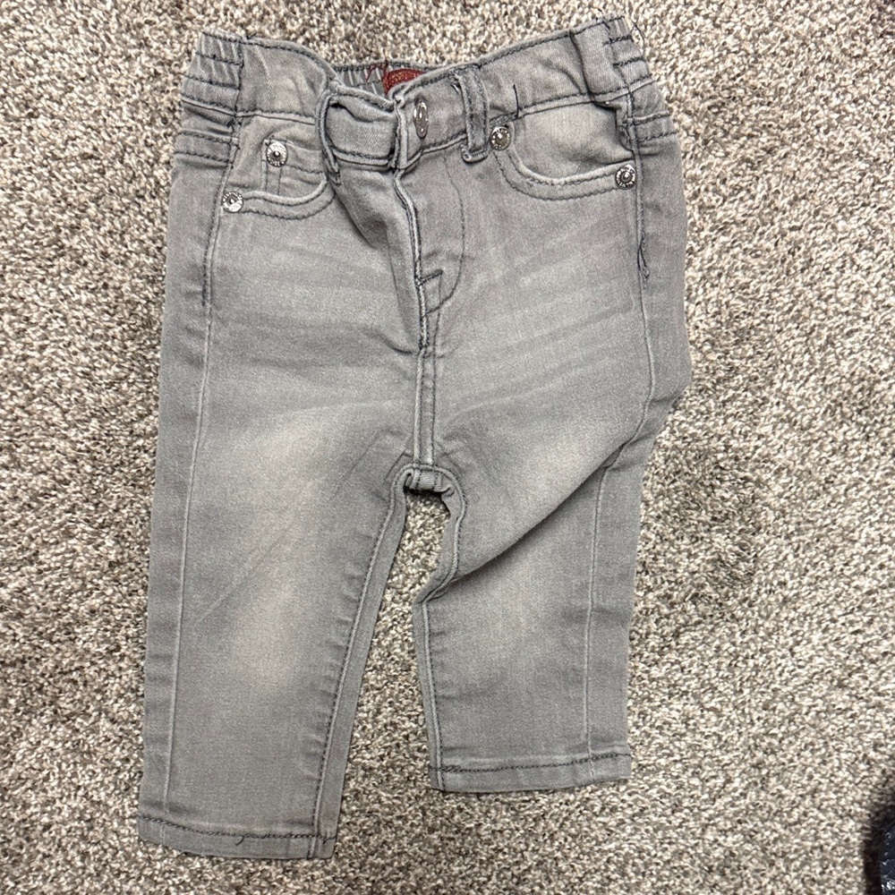 7 For All Mankind 6-9 month gray jeans